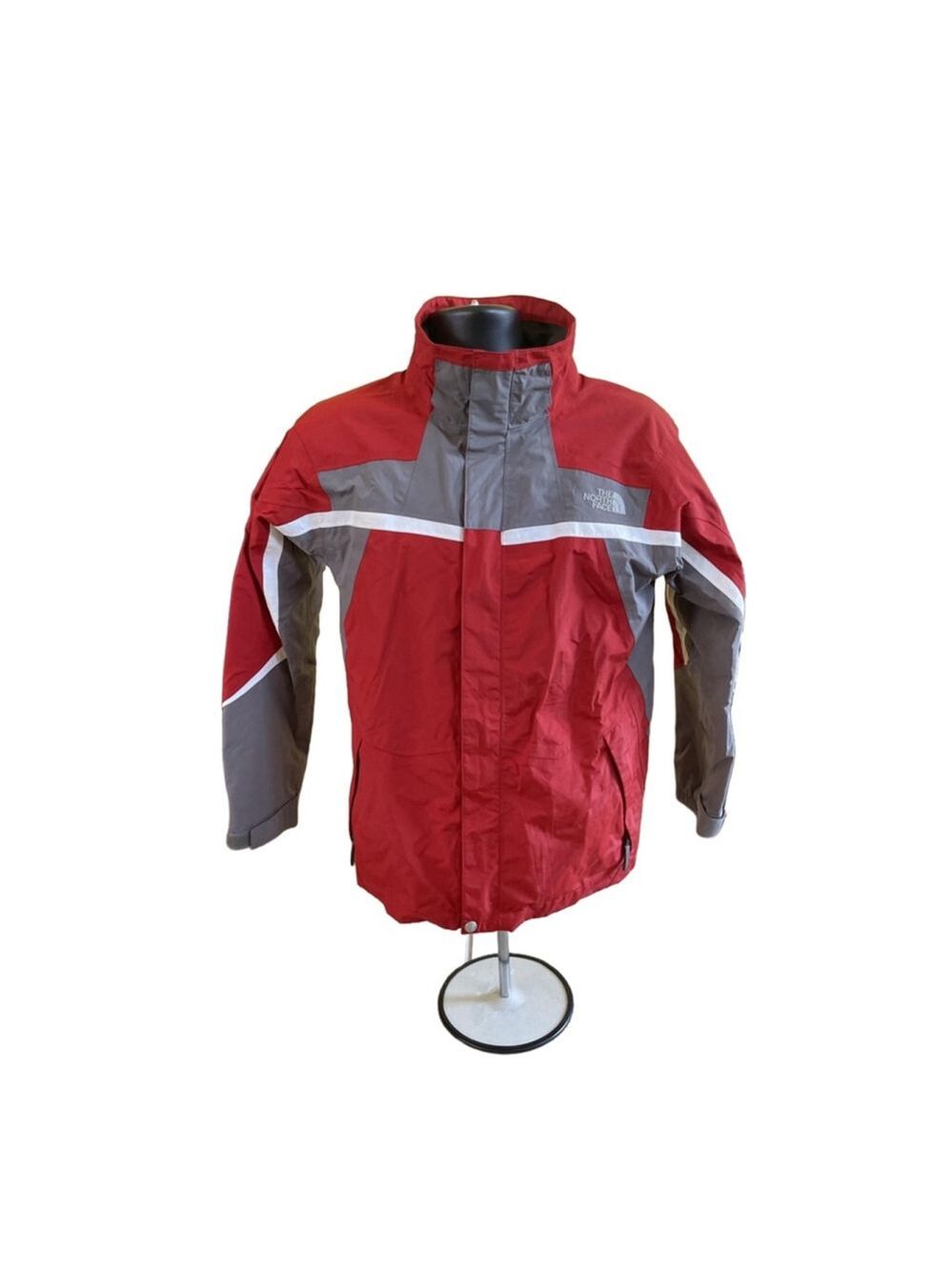 Boy's The North Face Jacket XL Red Gray - Picture 2 of 4